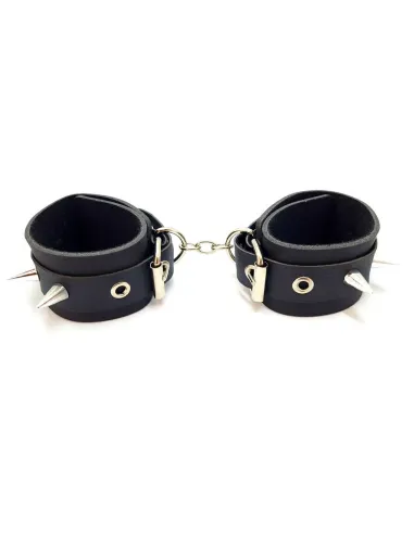 Esposas sado con cadena - eco-cuero negro | Infarta fetish | Esposas