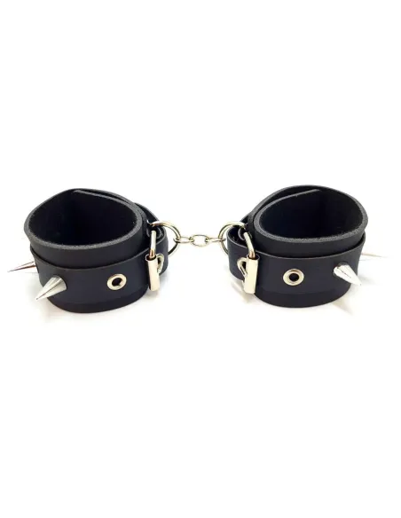 Esposas sado con cadena - eco-cuero negro | Infarta fetish | Esposas