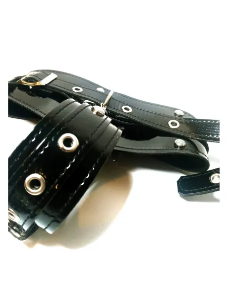 Kit luxury charol negro con strass 4 piezas | Infarta fetish | Kits