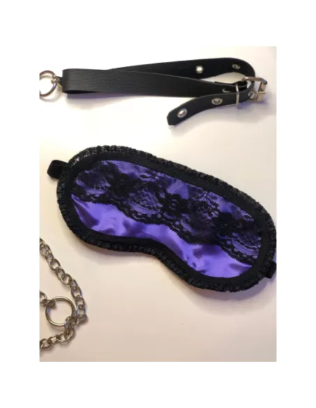 Suave antifaz de raso y puntillas en violeta | Infarta fetish | Descuentos y promociones