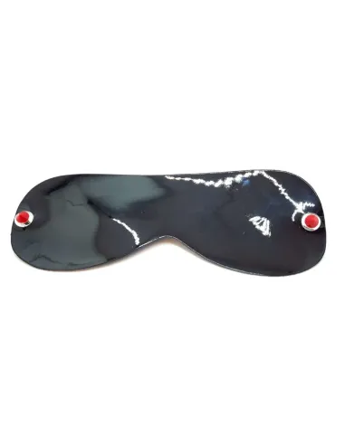 Antifaz ciego charol negro con tacha roja | Infarta fetish | Máscaras y antifaces