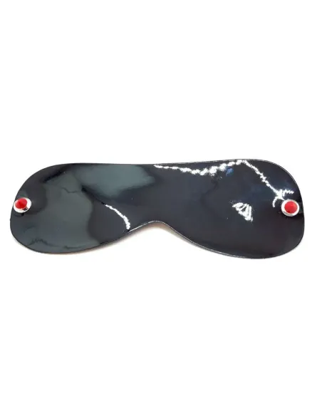 Antifaz ciego charol negro con tacha roja | Infarta fetish | Máscaras y antifaces