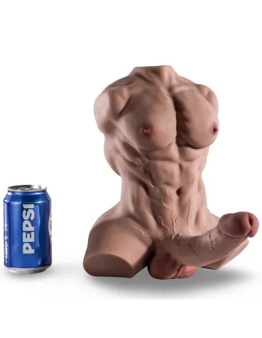 Dominus – torso musculoso el más vendido - pene realista y ano + balita de regalo – efecto bronceado | Infarta toys | Torsos