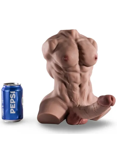 Dominus – torso musculoso el más vendido - pene realista y ano + balita de regalo – efecto bronceado | Infarta toys | Torsos