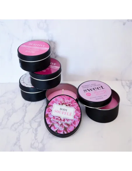 Massage candle sweet beauty rush - caramel strawberries - 30 gr - | Sexitive | Velas para masajes