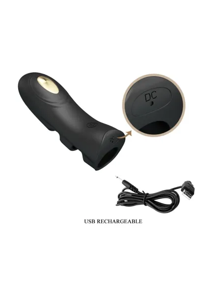 Vibrador dedo electric shock usb recargable 7 func 10cm x 4cm | Pretty love | Estimuladores clítoris