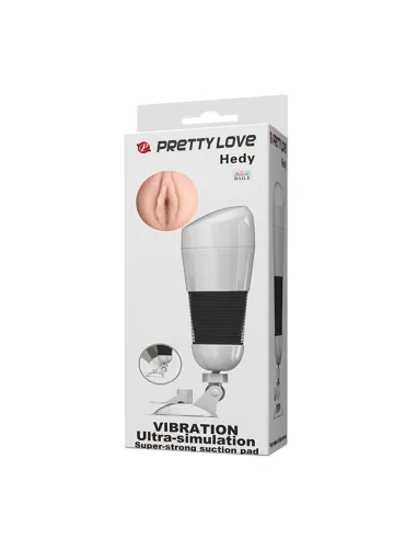 Masturbador vibrador hedy base con succión | Pretty love | Masturbadores