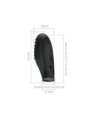 Vibrador dedo gilo 8cm x 3cm | Pretty love | Para dedo