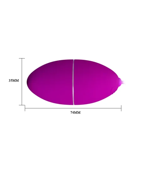 Vibrador huevo inalambrico control remoto 12 func 8cm x 4cm | Pretty love | Bolas y huevos vaginales