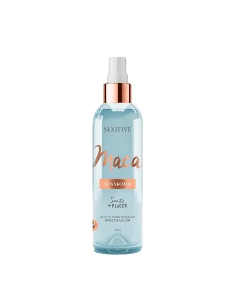 Aceite para masajes efecto calor - maca - 130 ml | Sexitive | Corporales