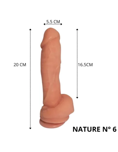 Nature nude n 6 - 20 x 5.5 cm - introducibles 16.5cm - | Caiman | Dildos macizos