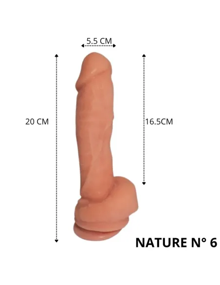 Nature nude n 6 - 20 x 5.5 cm - introducibles 16.5cm - | Caiman | Dildos macizos
