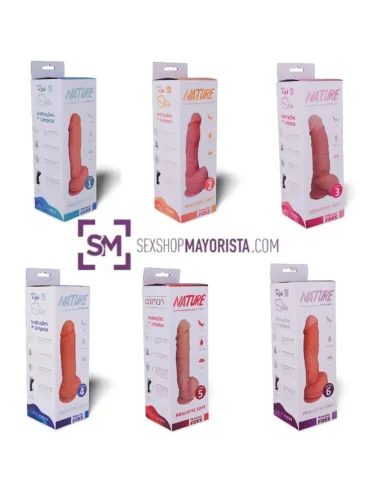 Nature nude n 6 - 20 x 5.5 cm - introducibles 16.5cm - | Caiman | Dildos macizos