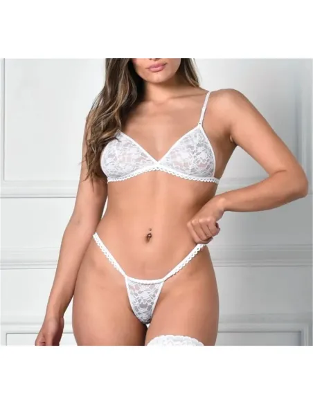Conjunto triangulo de encaje negro | Malena | Conjuntos
