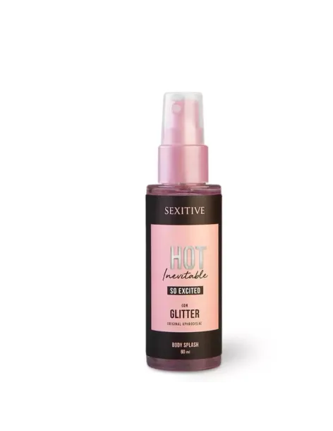 Body splash hot inevitable so excited con glitter 60ml | Sexitive | Body splash