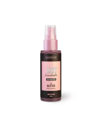Body splash hot inevitable so excited con glitter 60ml | Sexitive | Body splash