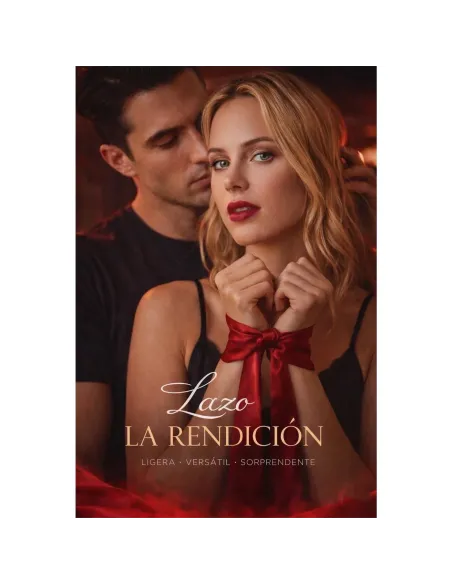 El lazo prohibido - saten elastizado rojo y negro | Infarta fetish | Esposas