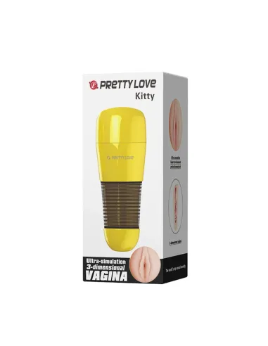 Masturbador kitty gold 20cmx8,4cm | Pretty love | Masturbadores
