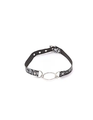 Mordaza con argolla de 4cm arabesco plata | Infarta fetish | Mordazas
