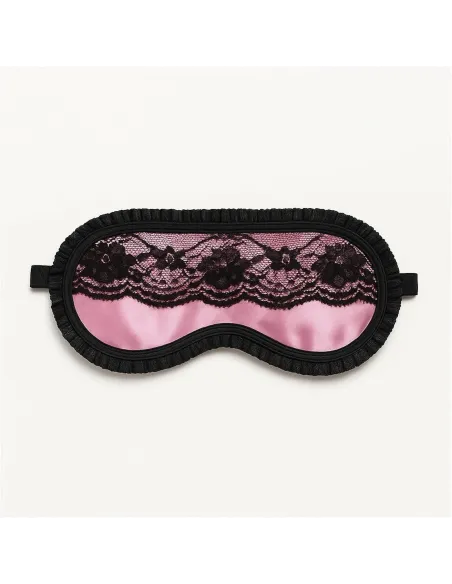 Antifaz de raso y puntillas en rosa | Infarta fetish | Descuentos y promociones