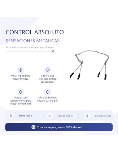 Pezoneras abrazaderas con cadena bulk | Infarta toys | Pezoneras