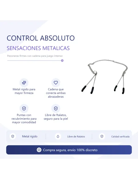 Pezoneras abrazaderas con cadena bulk | Infarta toys | Pezoneras