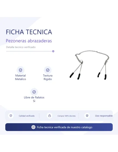 Pezoneras abrazaderas con cadena bulk | Infarta toys | Pezoneras