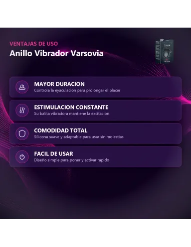 Anillo vibrador varsovia color surtido | Infarta toys | Anillos
