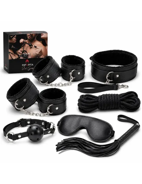 Kit bondage 7 piezas negro | Infarta toys | Kits