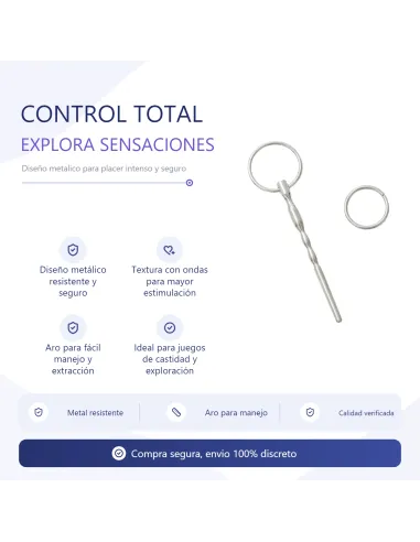 Plug uretra metal ring | Infarta toys | Castidad