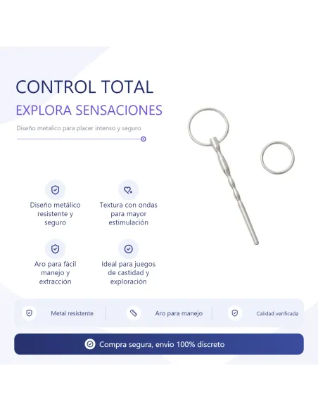 Plug uretra metal ring | Infarta toys | Castidad