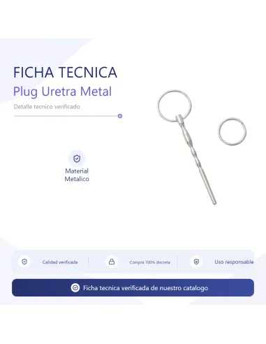 Plug uretra metal ring | Infarta toys | Castidad