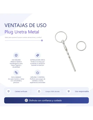 Plug uretra metal ring | Infarta toys | Castidad