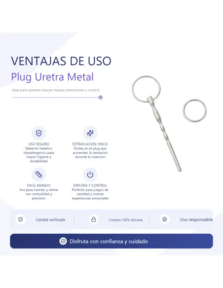 Plug uretra metal ring | Infarta toys | Castidad