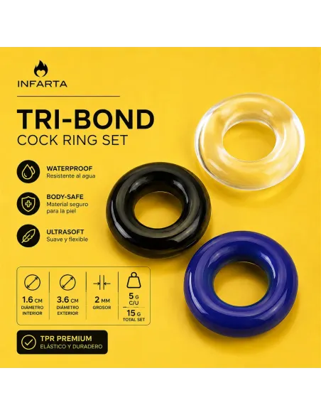 Cock rings set tribond | Infarta toys | Anillos