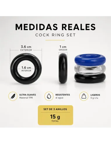 Cock rings set tribond | Infarta toys | Anillos