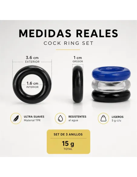 Cock rings set tribond | Infarta toys | Anillos
