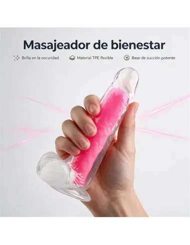 Dildo neonflux pink - brilla en la oscuridad | Infarta toys | Dildos macizos