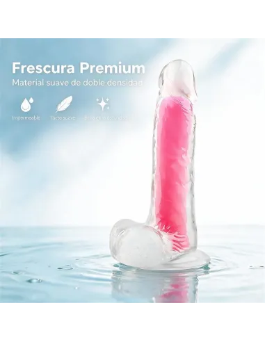 Dildo neonflux pink - brilla en la oscuridad | Infarta toys | Dildos macizos