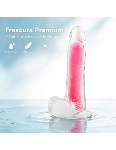 Dildo neonflux pink - brilla en la oscuridad | Infarta toys | Dildos macizos