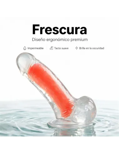 Dildo neonflux orange - brilla en la oscuridad | Infarta toys | Dildos macizos