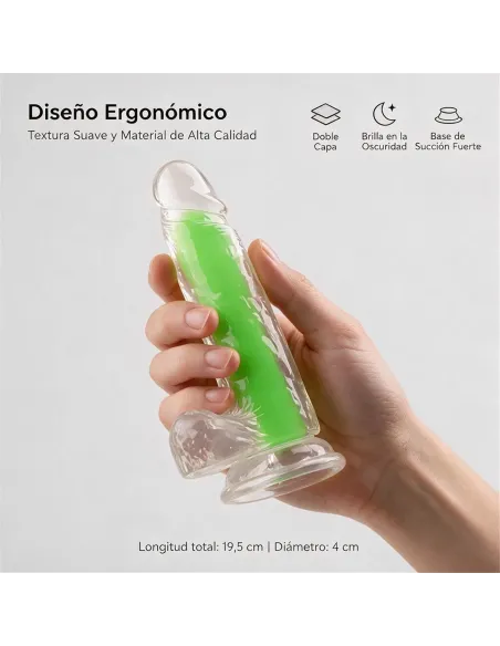 Dildo neonflux green - brilla en la oscuridad | Infarta toys | Dildos macizos