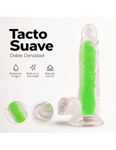 Dildo neonflux green - brilla en la oscuridad | Infarta toys | Dildos macizos