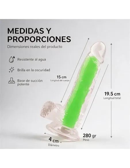 Dildo neonflux green - brilla en la oscuridad | Infarta toys | Dildos macizos