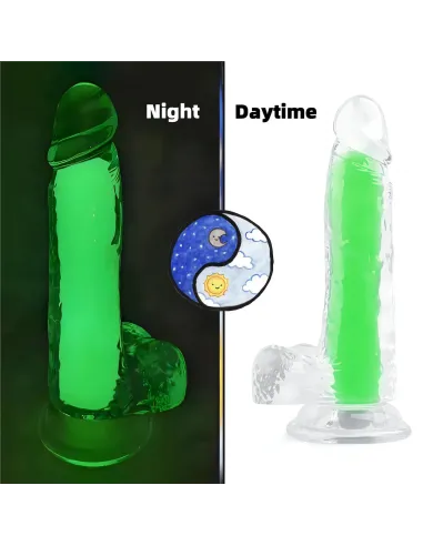 Dildo neonflux green - brilla en la oscuridad | Infarta toys | Dildos macizos