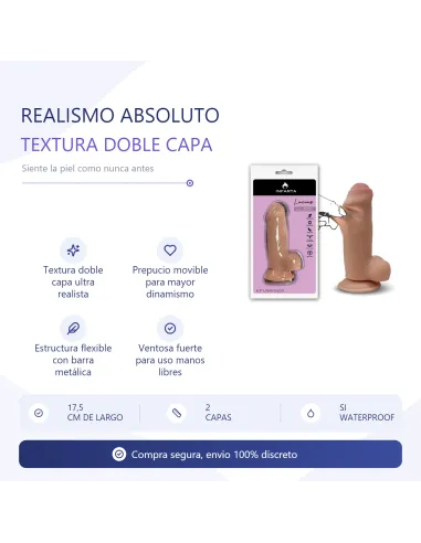 Lucius dildo dual layer pellizcable vertebrado | Infarta toys | Dildos macizos