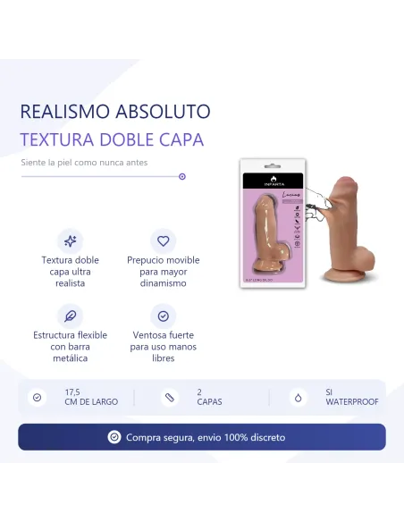 Lucius dildo dual layer pellizcable vertebrado | Infarta toys | Dildos macizos