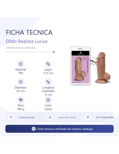 Lucius dildo dual layer pellizcable vertebrado | Infarta toys | Dildos macizos