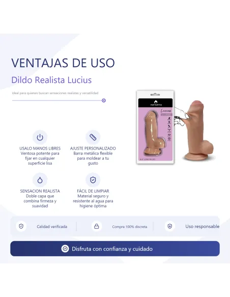 Lucius dildo dual layer pellizcable vertebrado | Infarta toys | Dildos macizos