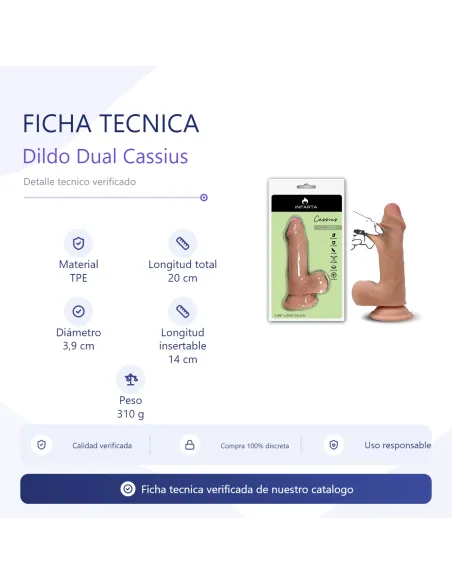 Cassius dildo dual pellizcable vertebra | Infarta toys | Dildos macizos